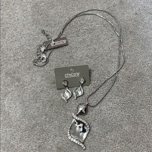 Lovely Chico’s earrings and coordinating necklace